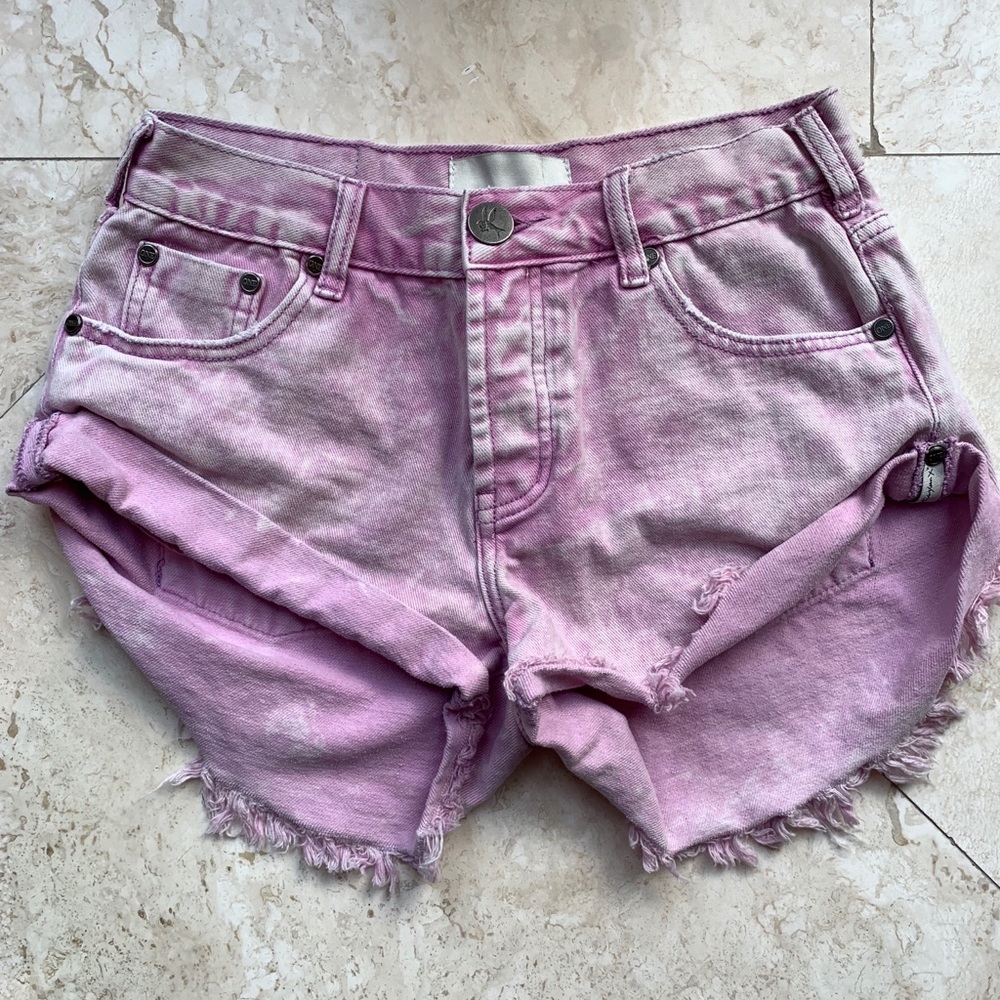 One Teaspoon Moonstone Bandits Denim Shorts